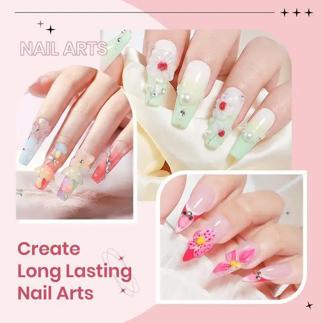 Alt view image 7 of 7 - 3D Nail Art Gel Clear and White Solid Builder Gel for Nails Non-Stick Hand Sculpture Hard Gels with Dual Form for Carving Patterns Decoration Nail Art Home Manicure DIY
