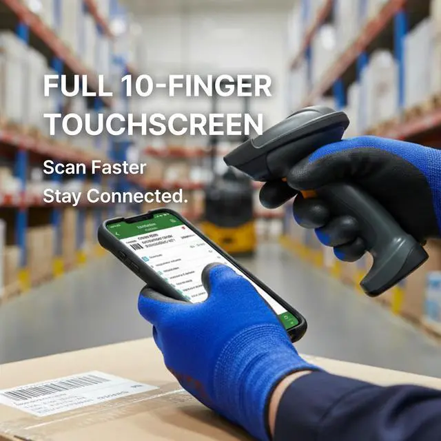 Alt view image 5 of 7 - Nitrile Work Gloves FN330, 1 Pair, 3D-Comfort Stretchy Fit, Firm Grip, Thin & Lightweight, Touch-Screen Compatible, Durable, Breathable & Cool, Machine Washable; Black S (7)