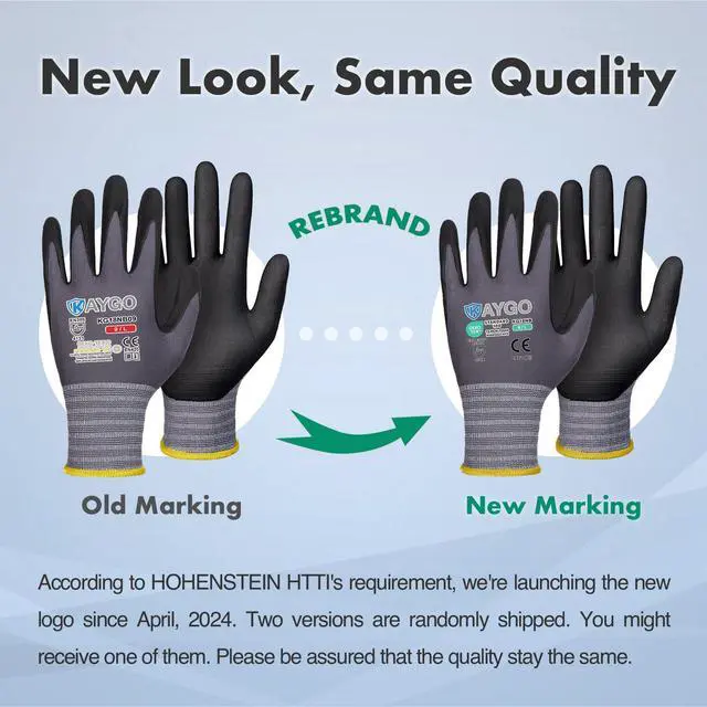 Alt view image 6 of 6 - Safety Work Gloves MicroFoam Nitrile Coated, 3 Pairs KG18NB,Seamless Knit Nylon Glove for Men and Women, Ideal for Automotive,Warehouse,Construction (Large,Gray)