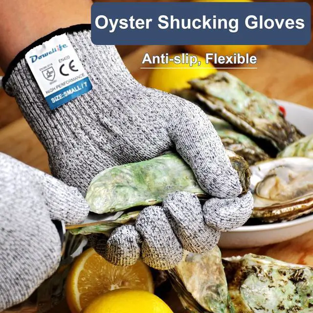 Alt view image 2 of 6 - Cut Resistant Gloves Food Grade Level 5 Protection, Safety Kitchen Cut Gloves for Chef Oyster Shucking Mandolin Knife Butcher Meat Cutting