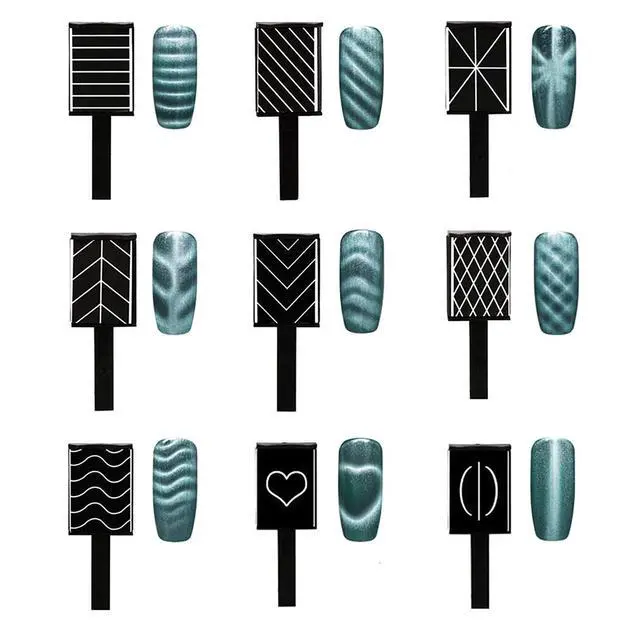 Alt view image 4 of 7 - 15Pcs Nail Magnet Set Cat Eye Gel Nail Polish Magnet Wand Magnetic Nail Polish Cat Eye Magnet for Nails Cat Eye Magnets Sticks Nail Design Tools Nail Art