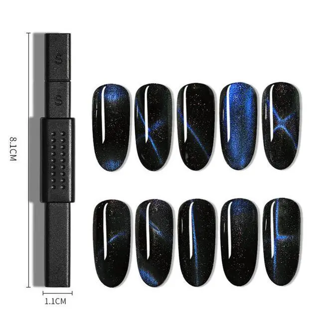 Alt view image 5 of 7 - 15Pcs Nail Magnet Set Cat Eye Gel Nail Polish Magnet Wand Magnetic Nail Polish Cat Eye Magnet for Nails Cat Eye Magnets Sticks Nail Design Tools Nail Art
