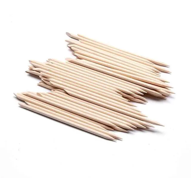 Alt view image 2 of 7 - 100 Pcs Orange Wood Nail Sticks Double Sided Multi Functional Cuticle Pusher Manicure Pedicure Tool for Manicure Pedicure