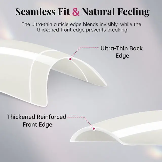 Alt view image 4 of 7 - 500PCS Soft Gel False Nails Tips - Half Cover Acrylic Nail Tips 10 Sizes Lady French Style Acrylic Artificial Tip Manicure with Box for Nail Tips Art Salons and Home DIY
