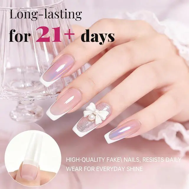 Alt view image 5 of 7 - 500PCS Soft Gel False Nails Tips - Half Cover Acrylic Nail Tips 10 Sizes Lady French Style Acrylic Artificial Tip Manicure with Box for Nail Tips Art Salons and Home DIY