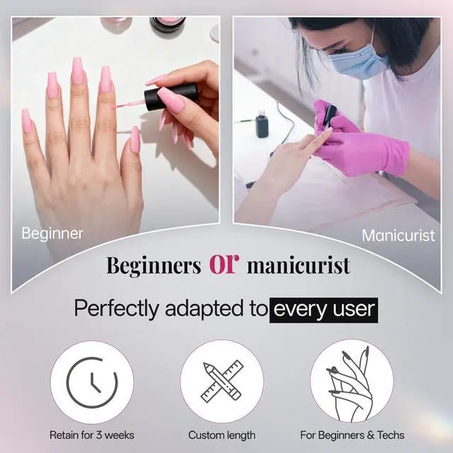 Alt view image 7 of 7 - 500PCS Soft Gel False Nails Tips - Half Cover Acrylic Nail Tips 10 Sizes Lady French Style Acrylic Artificial Tip Manicure with Box for Nail Tips Art Salons and Home DIY