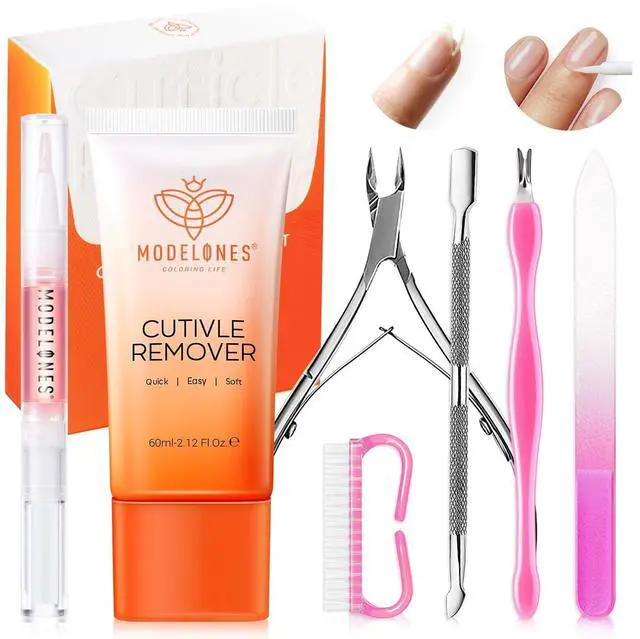 Main image of Cuticle Remover Kit Cuticle Remover Liquid & Cuticle Oil Pen Nail Kit w/Cuticle Trimmer Nail Stuff & File Cuticle Pusher & Nippers Manicure Kit for Women Nail Tools Manicure Set Nail Care