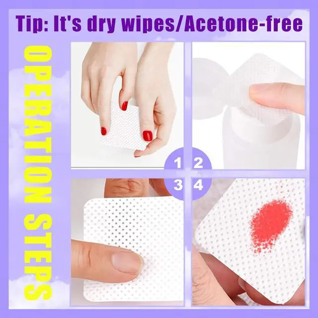 Alt view image 3 of 6 - Lint Free Nail Wipes, 540PCS Non-Woven Fabric Dry Nail Prep Wipes, Super Absorbent Nail Polish Remover Wipes Lash Extensions Glue Nail Cleaning Pads for Salon Supplies