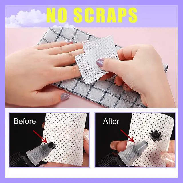 Alt view image 4 of 6 - Lint Free Nail Wipes, 540PCS Non-Woven Fabric Dry Nail Prep Wipes, Super Absorbent Nail Polish Remover Wipes Lash Extensions Glue Nail Cleaning Pads for Salon Supplies