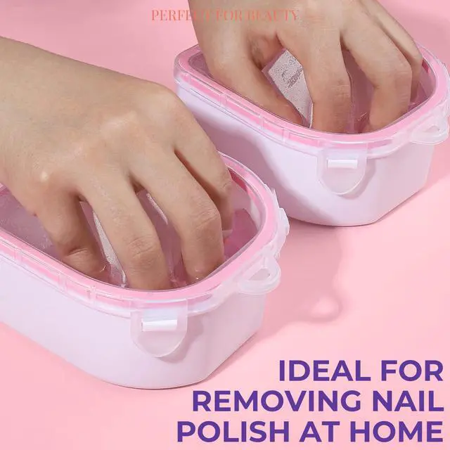 Alt view image 6 of 7 - 10Pcs Nail Soaking Bowl Kit 2 Soak Off Bowl Nail Soaking Bowl Acetone Proof Soak Off Gel Polish Remover Bowl, Manicure Bowl Cuticle Peeler Scraper Cuticle Oil Nail File and Buffer Nail Brush