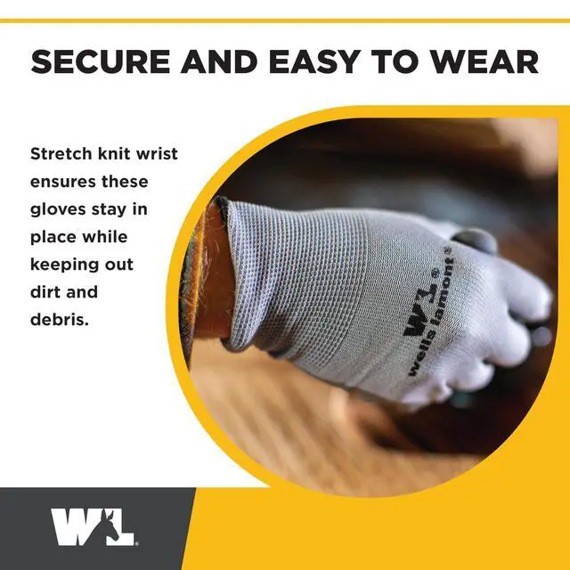 Alt view image 4 of 6 - Nitrile-Coated Work Gloves - Abrasion & Cut Resistant, 5 Pack - Large (Pack of 5)