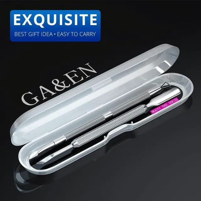 Alt view image 5 of 7 - 2PCS Metal Silver Cuticle Pusher and Scraper, Nail Trimmer Cutter Stainless Steel Gel Scraper Tool, Nail Polish Remover Peeler Durable Salon Manicure Pedicure Cleaner for Fingernail and Toenail