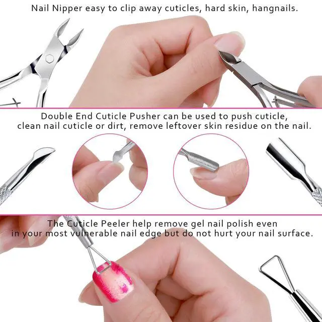 Alt view image 5 of 7 - Nail Files and Buffers, Manicure Tools Nail Care Kit with Nail File, Nail Buffer Block, Cuticle Care for Women with Nippers, Pusher Peeler. Cuticle Oil and Nail Prep Kit.