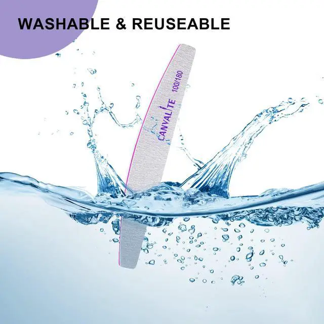Alt view image 5 of 7 - 10 PCS Nail File Professional Nail Files Reusable Double Sided Emery Board(100/180 Grit) Nail Styling Tools for Home and Salon Use Christmas Gifts for Women