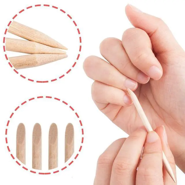 Alt view image 3 of 7 - Nail Art Orange Wood Sticks,50PCS Multi Functional Cuticle Pusher Remover Manicure Pedicure Tool,4.5 inch