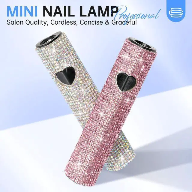 Alt view image 6 of 7 - UV Light for Gel Nails, Handheld UV Nail Lamp, Portable LED Nail Lamp, Mini Nail Dryer, USB Nail Light for Fast Curing, White