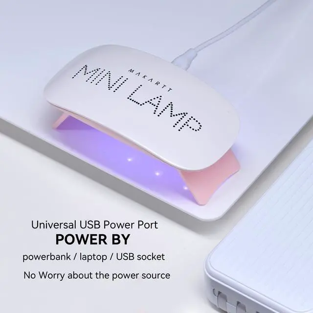 Alt view image 4 of 7 - UV LED Nail Lamp: UV Light for Gel Nails, 6W Mini USB Portable Lamp Fast Drying Gel Polish Curing Light 60S Timer Dryer Manicure Salon Home DIY