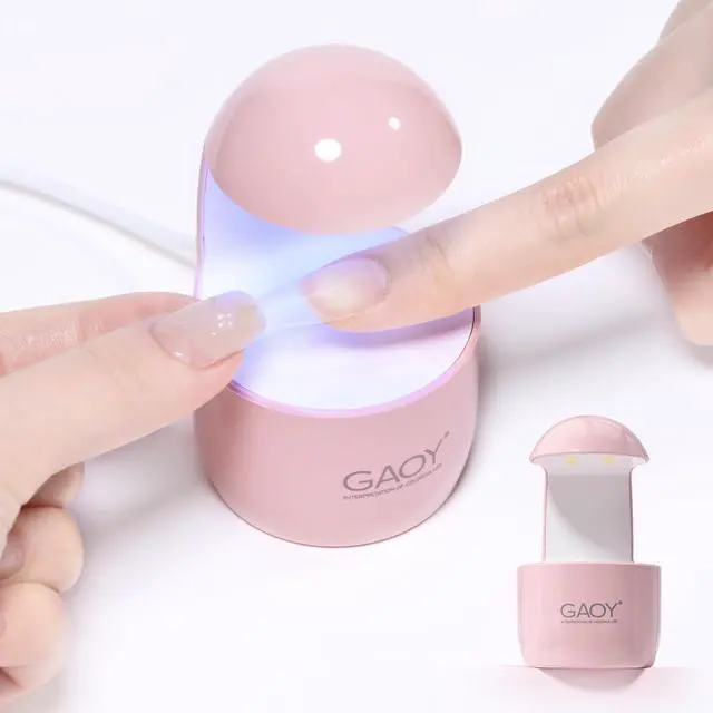 Main image of Mini UV Light for Gel Nails, Small Curing Light, Eggshell LED Nail Lamp, Fast Curing, Pink