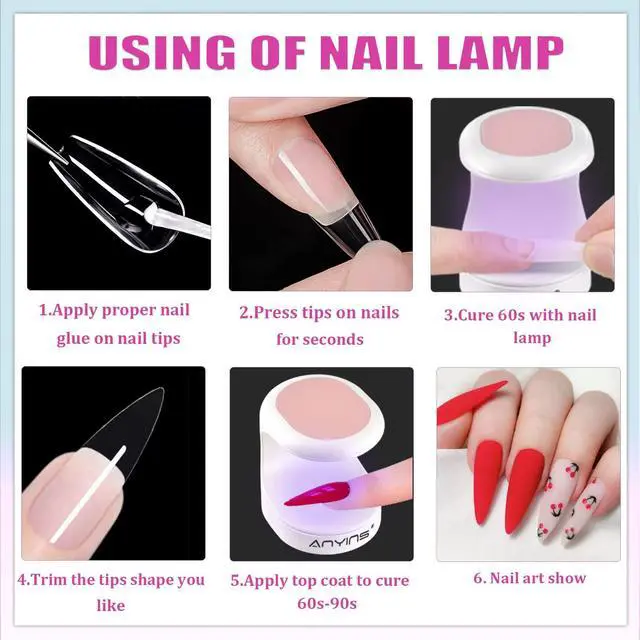 Alt view image 5 of 7 - Mini UV Light for Gel Nails, UV Light for Nails Nail Lamp Portable UV Nail Lamp 16W UV Lamp Professional UV Lamp for Gel Nails Innovative Nail Dryer for Nail Art