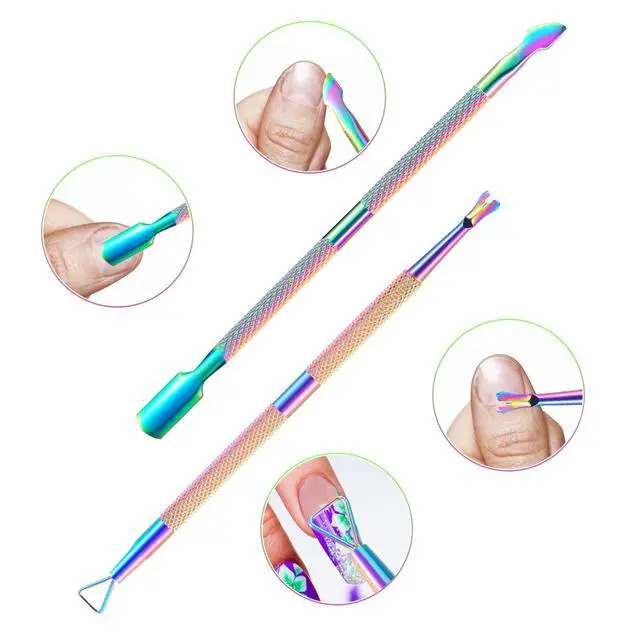 Alt view image 7 of 7 - Cuticle Trimmer Cuticle Remover with Cuticle Pusher, Professional Stainless Steel Durable Pedicure Manicure Tools Cutter Nipper Scissor Clipper for Fingernails and Toenails Dead Skin