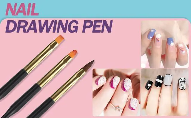 Alt view image 4 of 7 - 35pcs Nail Art Pens brushes,Nail Art Tool Set,Nail Dotting Tools,Nail Dust Brush,Striping Nail Art Brushes for Long Lines,Nail Drawing Pen For Nail Design