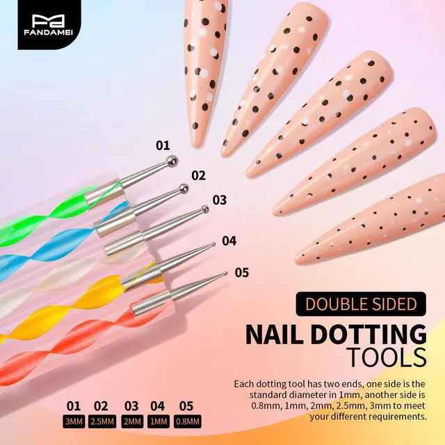 Alt view image 5 of 7 - Nail Art Tools, Nail Brush, 15 PCS Nail Art Brushes, 5 PCS Nail Dotting Tool, Nail Stand, Nail Holder For Painting Nails, Press On Nail Stand, Nail Tools, Nail Design Tools