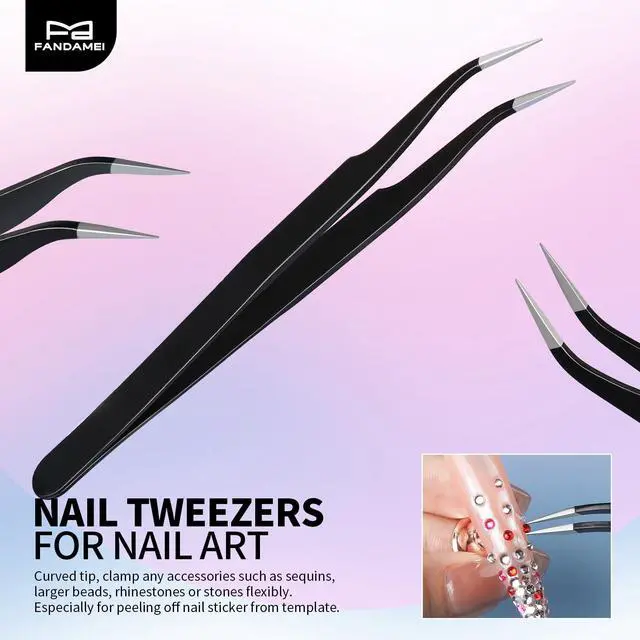 Alt view image 6 of 7 - Nail Art Tools, Nail Brush, 15 PCS Nail Art Brushes, 5 PCS Nail Dotting Tool, Nail Stand, Nail Holder For Painting Nails, Press On Nail Stand, Nail Tools, Nail Design Tools