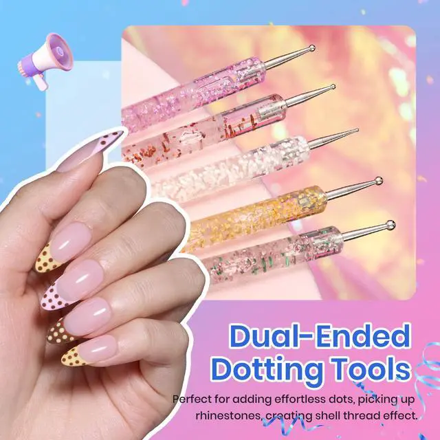 Alt view image 3 of 7 - 31pcs Nail Art Brushes, Dotting Tools, Nail Art Pens, Dust Brush, Striping Liner Fingernail Drawing Pens with Palette Holder Metal Handle All in One for Starter Manicure Design Set