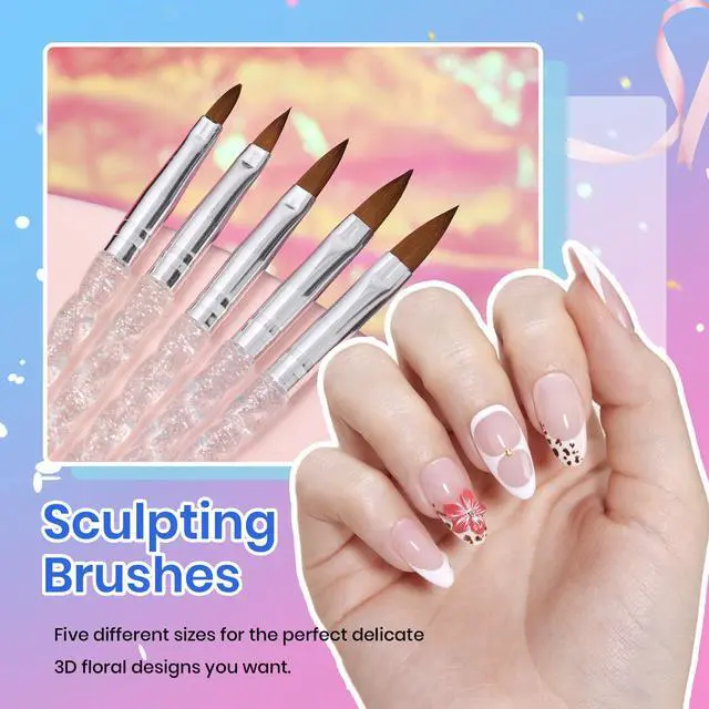 Alt view image 4 of 7 - 31pcs Nail Art Brushes, Dotting Tools, Nail Art Pens, Dust Brush, Striping Liner Fingernail Drawing Pens with Palette Holder Metal Handle All in One for Starter Manicure Design Set