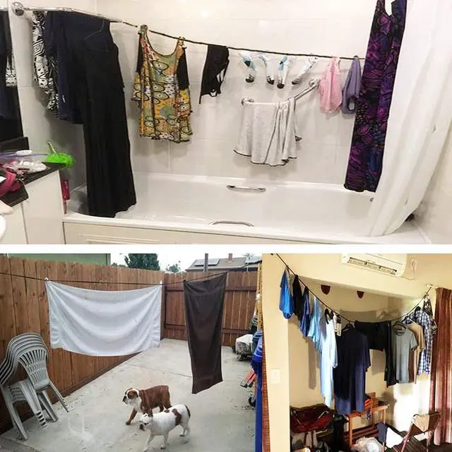 Alt view image 5 of 7 - Tri-Braided Cord Clothes Line, Clothes Drying Rope Portable Travel Clothesline for Indoor Outdoor Laundry , Windproof Clothes Line, Hanger for Camping Travel & Home Use - No hanger hook needed