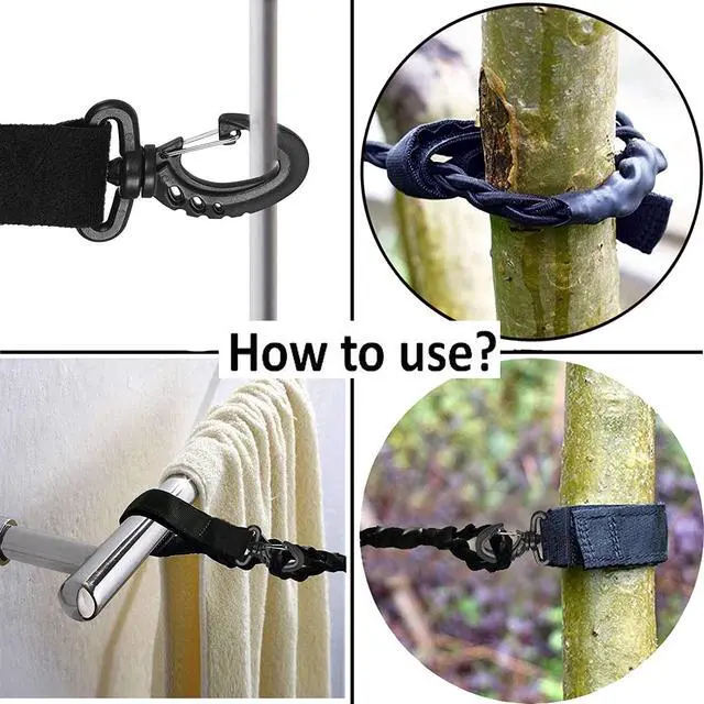 Alt view image 4 of 7 - Tri-Braided Cord Clothes Line, Clothes Drying Rope Portable Travel Clothesline for Indoor Outdoor Laundry , Windproof Clothes Line, Hanger for Camping Travel & Home Use - No hanger hook needed
