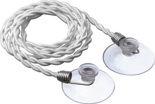 Main image of Clothes Line, Easy-to-Hang Clothes Line with Polyester Rope and Rubber Suction Cups at Ends, Ideal for Hotels, Camping, RVs, Anywhere and Everywhere, Travel Essentials,