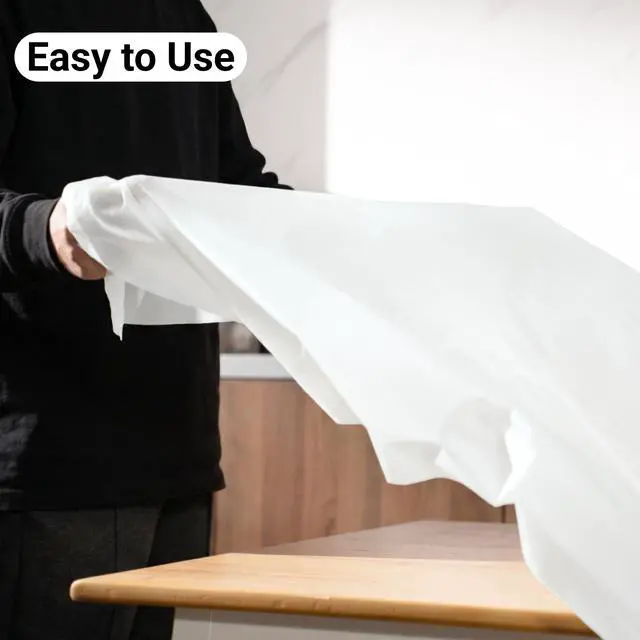 Alt view image 5 of 7 - White Premium Plastic Tablecloths 10 Pack, 54 x 108 Inch Rectangle Disposable Table Covers for 8FT Tables, Waterproof Spill-Proof, Easy Cleanup for Birthday, Parties and Weddings
