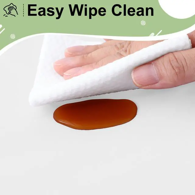 Alt view image 4 of 7 - 4 Packs Disposable Plastic Table Cloth, 84" Round Waterproof Tablecloth, Leakproof & Sturdy Decorative Table Covers for Picnic, Party and Outdoor, White