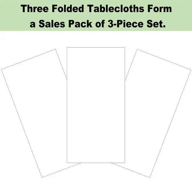 Alt view image 6 of 7 - Plastic White Tablecloths 3 Pack Disposable Table Covers 54" x 108" Rectangular Table Cloths for Parties Engagement Wedding Bridal Shower Banquet, Fits 6 to 8 Foot Rectangle Tables