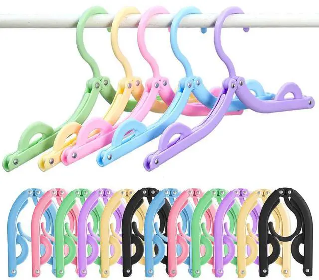 Main image of 12pcs Travel Folding Hanger Household Multifunctional Portable Hanger