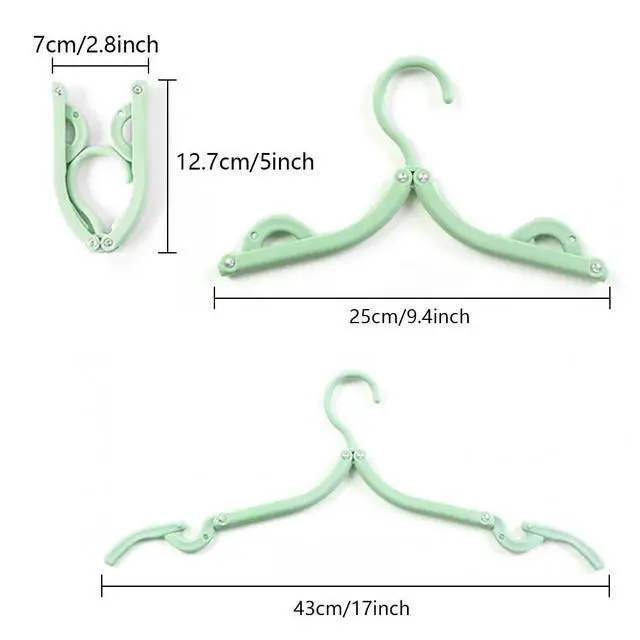 Alt view image 7 of 7 - 12pcs Travel Folding Hanger Household Multifunctional Portable Hanger