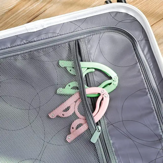 Alt view image 3 of 7 - 12pcs Travel Folding Hanger Household Multifunctional Portable Hanger