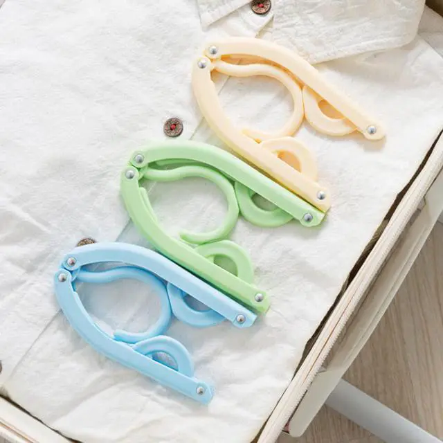 Alt view image 5 of 7 - 12pcs Travel Folding Hanger Household Multifunctional Portable Hanger