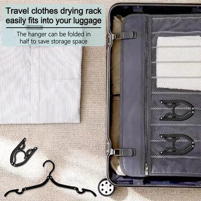 Alt view image 2 of 7 - Travel Hangers, Portable Folding Hangers for Travel,Foldable Hangers