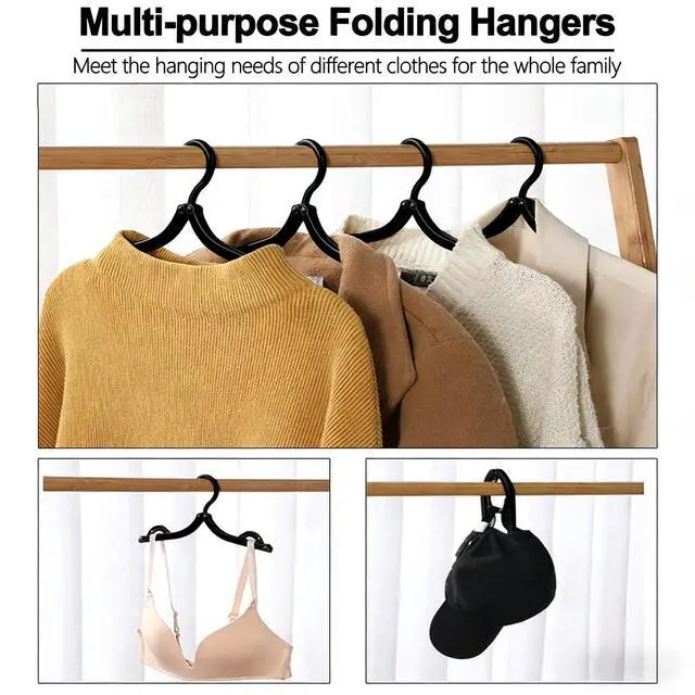 Alt view image 3 of 7 - Travel Hangers, Portable Folding Hangers for Travel,Foldable Hangers