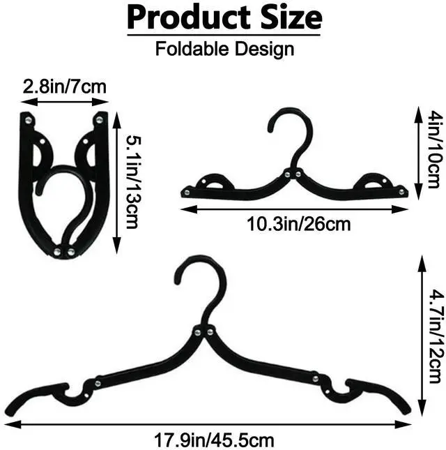 Alt view image 6 of 7 - Travel Hangers, Portable Folding Hangers for Travel,Foldable Hangers