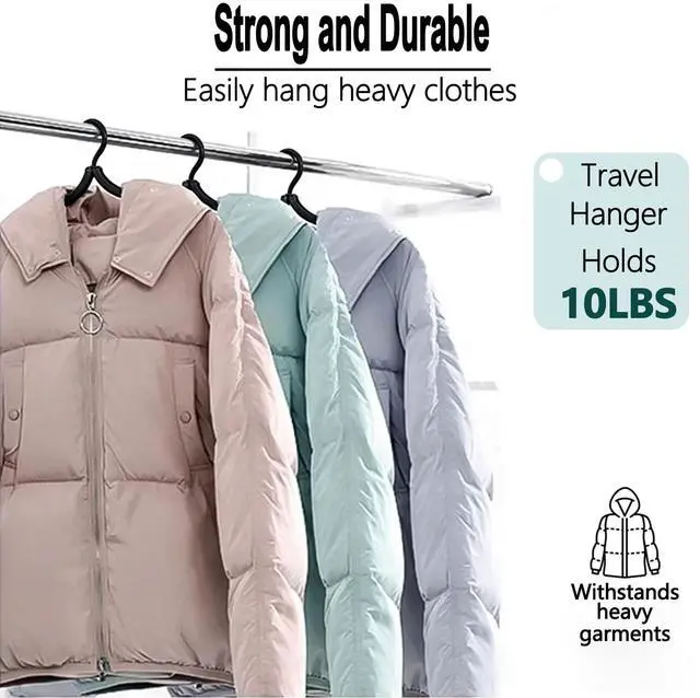 Alt view image 4 of 7 - Travel Hangers, Portable Folding Hangers for Travel,Foldable Hangers