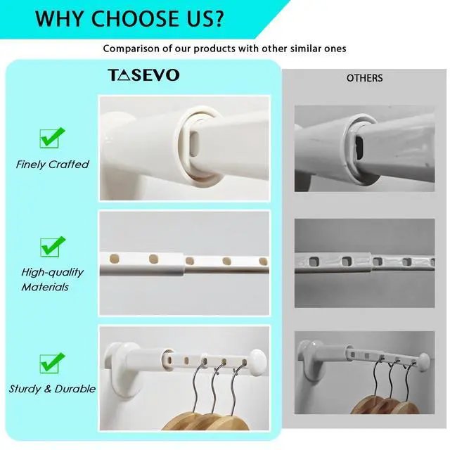 Alt view image 6 of 7 - Travel Drying Rack for Clothes - Portable Hanging Rack Over The Door with Retractable Rod - Mini Size for Cruise, RV, Dorm, Apartment, Hotel Laundry