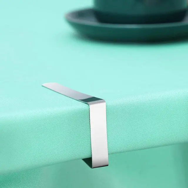 Alt view image 5 of 7 - 12 Pack Tablecloth Clips - Heavy Duty Picnic Table Clips, Stainless Steel Table Cloth Cover Clamps, Table Cloth Holders Ideal for Restaurant Picnics Marquees Weddings Graduation Party