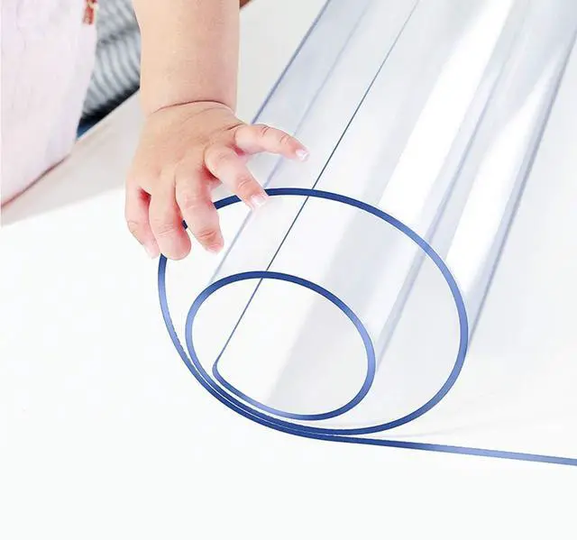 Main image of 14x24 in Office Desk Blotter Mat Clear Plastic Table Protector Cover Pad PVC Transparent Topper Surface Proection Pad Anti Scratch Table Mat Glass Dinner End Waterproof Easy Clean