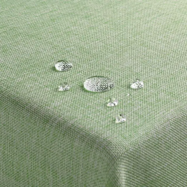 Alt view image 7 of 7 - Sage Green Outdoor Table Cloth Rectangle, Linen Textured Tablecloths Stain and Wrinkle Resistant Decorative Small Dining Table Cover Waterproof for Summer,Party,Birthday,Coffee,70x52 Inch