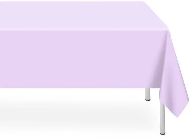 Main image of 3 Pack Disposable Light Purple Tablecloth, Rectangular Lavender Plastic Table Cloths for Parties Disposable, 54x108 in Waterproof Tablecloth for Birthday Party Baby Shower Picnic Valentines