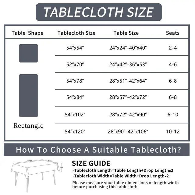 Alt view image 4 of 7 - Rectangle Table Cloth,100% Waterproof Tablecloth Oil Proof Spill Proof Vinyl Table Cloth, Wipe Clean Plastic Table Cover for Dining, Camping, Indoor and Outdoor 52" x 70",Leaves