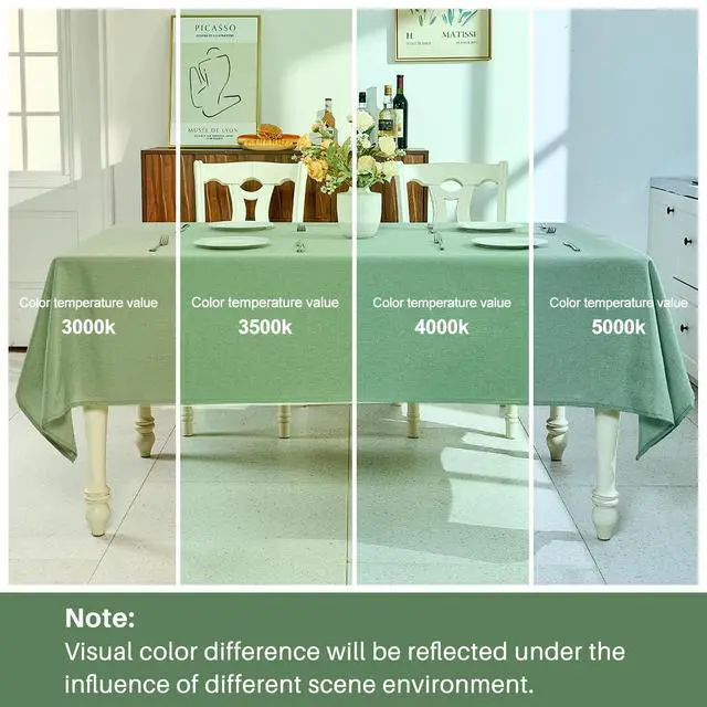 Alt view image 6 of 7 - Textured Linen Table Cloth for Rectangle Tables - Sage Green Tablecloths Rectangular Waterproof Wrinkle Free Wipeable Dining Table Cover for Spring Wedding Birthday Kitchen Decor, 52 x 70 Inch